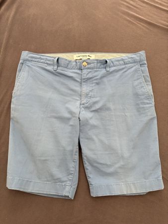 Lacoste Chino Shorts Slim Fit Blau FR44 US34 Baumwolle Elast