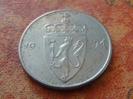 NORVEGE  50  ORE  1974