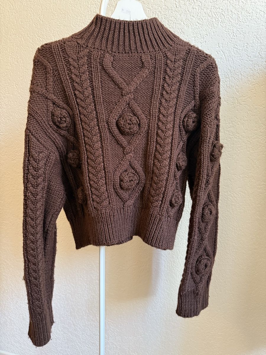 Zara Maglioni & Felpe: Pull tricot torsades marron Zara, t. M/38 – Usato da Tavannes venduto da Thriftshop 1