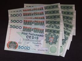 Lot: 10 x 5000 Cedis GHANA 01.07.2000