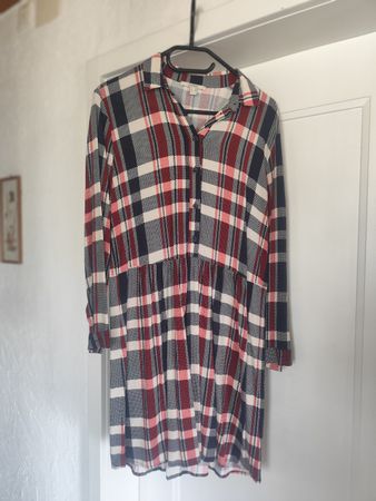 Kleid kariert ESPRIT Grösse 38 Damen Viskose neu