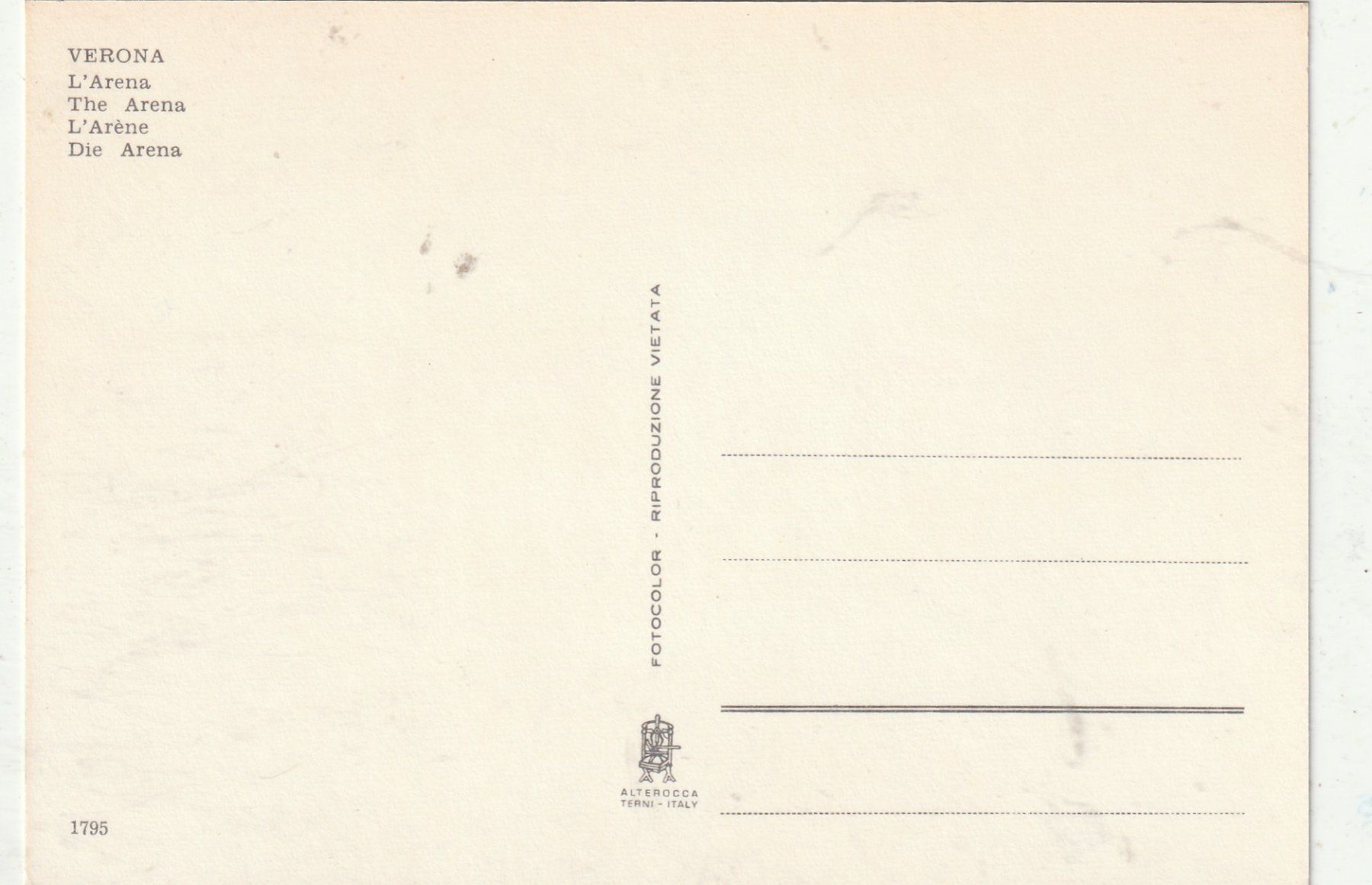 Cartoline postali: Verona – Usato da Lumbrein venduto da made02 1