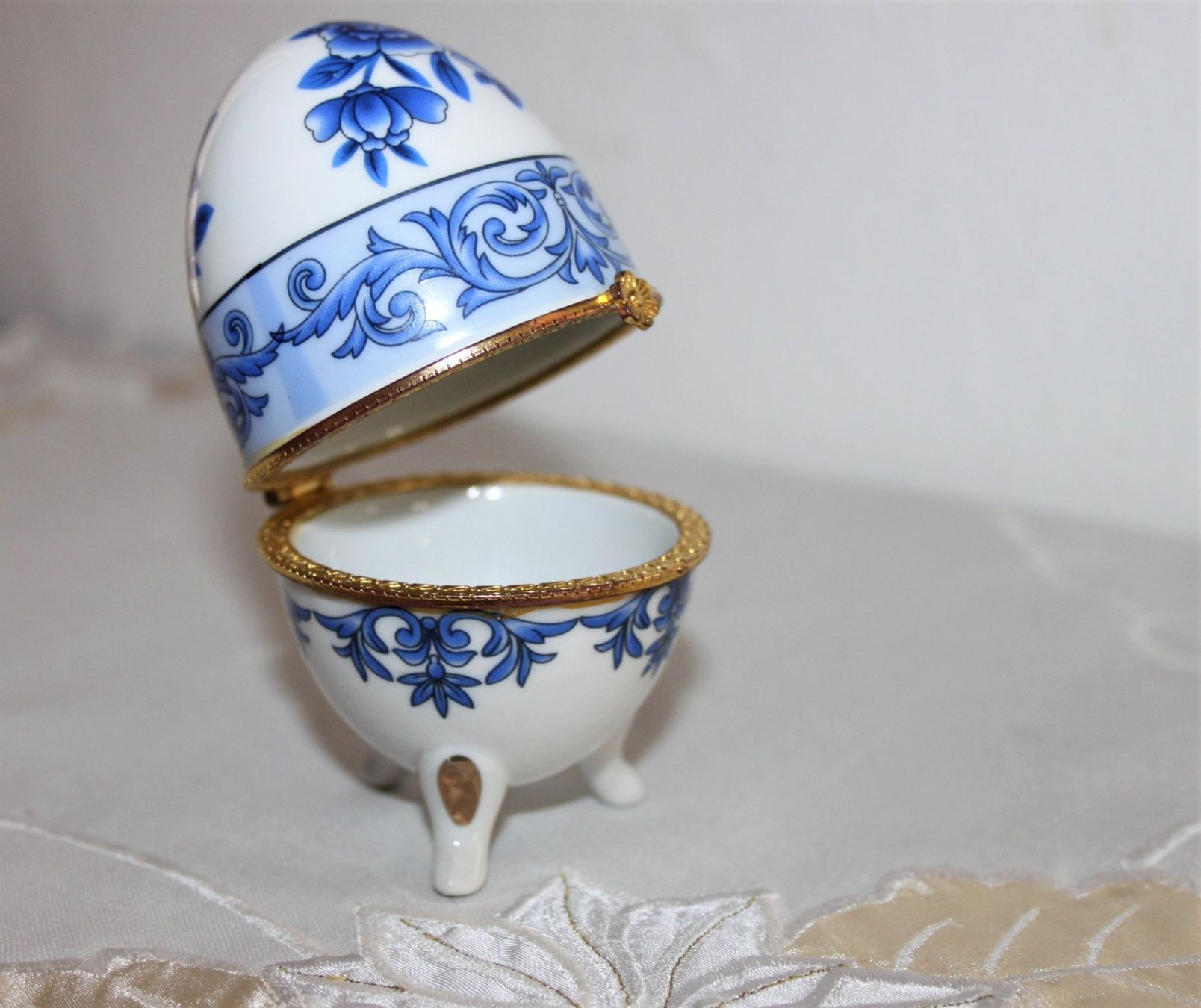 Alle Dekorationen: Vintage Schmuck Ei in blau – Gebraucht aus Otelfingen von Jupi07 2