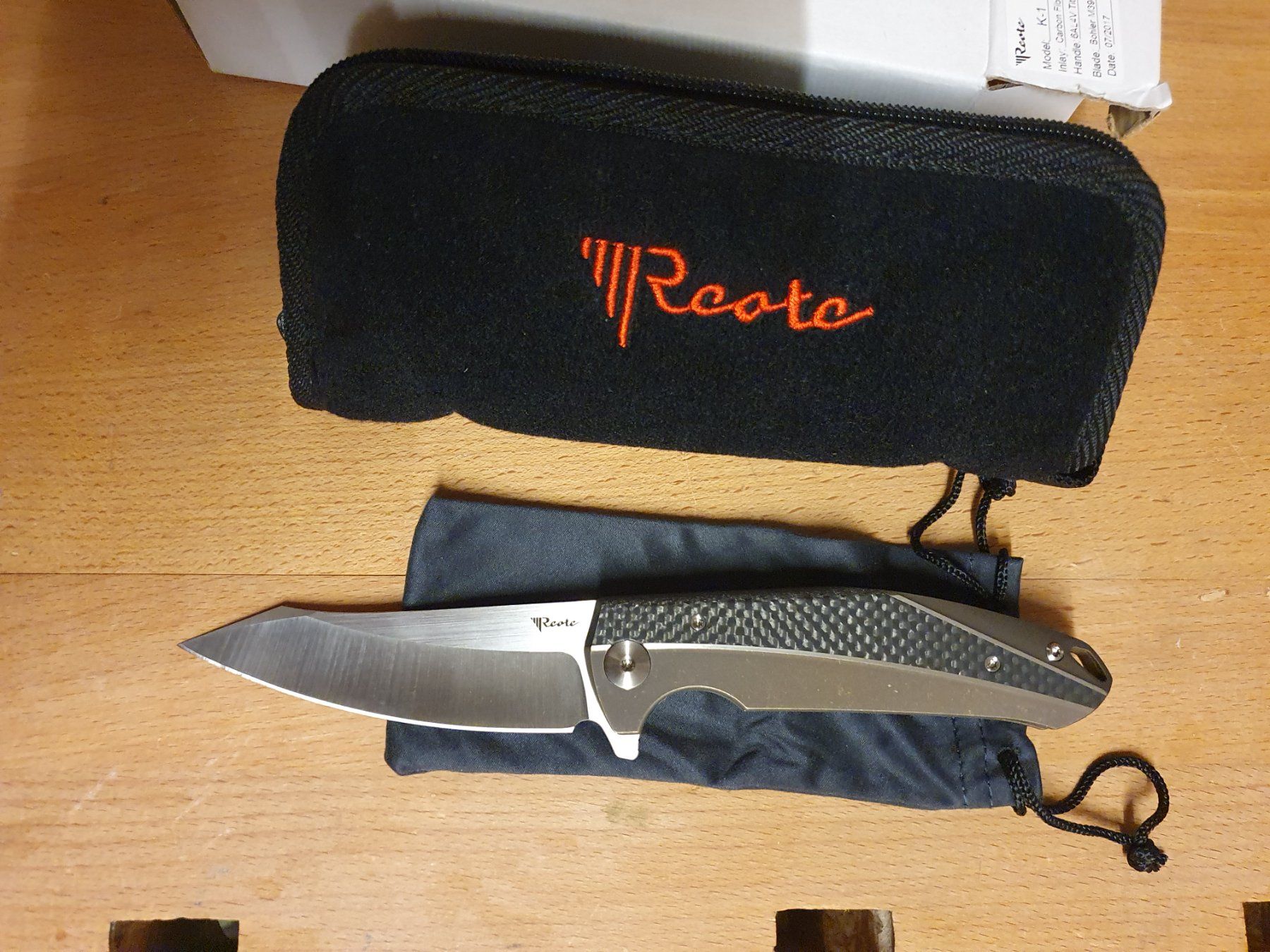 Coltelli tascabile: Reate Knives K-1 Bronze Titanium – Nuovo e nell'imballaggio originale da Uerschhausen venduto da reliable140