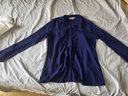 Blouse bleue marine élégante Banana Republic T.M 