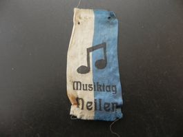 Altes Stoff Abzeichen Musiktag Meilen