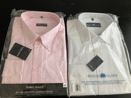 2 Herrenhemden Langarm – Neu in Originalverpackung 100% Baum