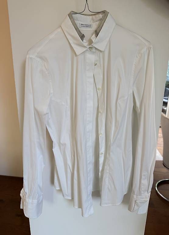 Brunello Cucinelli Camicette: Brunello Cucinelli Cotton white shirt M – Nuovo (secondo la descrizione) da Zürich venduto da Vera_Ma 1
