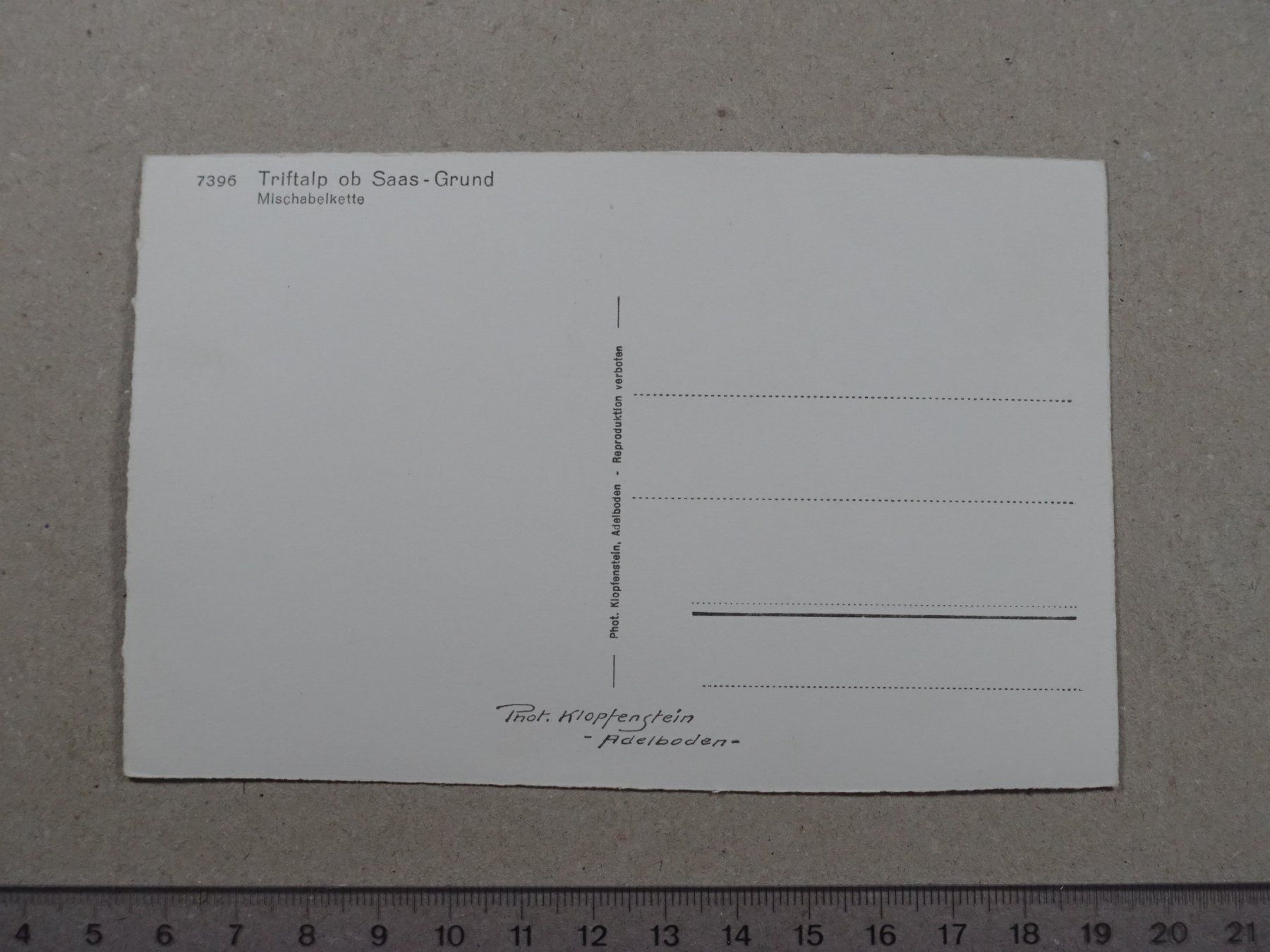 Cartes postales: Saas - Grund, Triftalp – D'occasion à Lenzburg par fh1 1