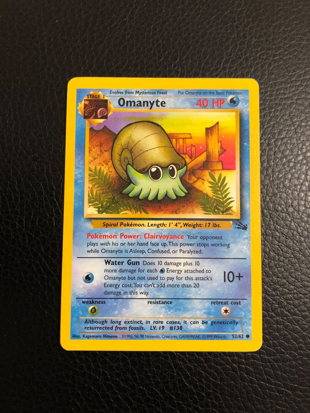 Pokémon Cartes à collectionner: Fossil Omanyte 52/62 Ab 1 – D'occasion à Paradiso par Pkmn10