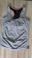 Canotta sportiva H&M grigia con reggiseno integrato, L