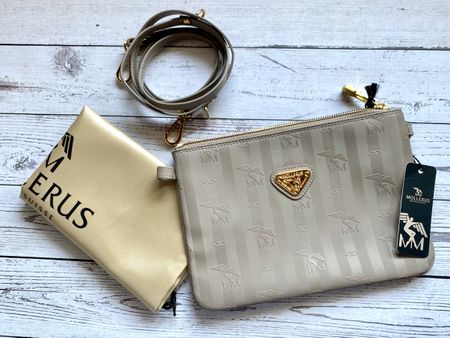 Mollerus Tamins / vinerus canvas Tasche taupe/gold NEU!