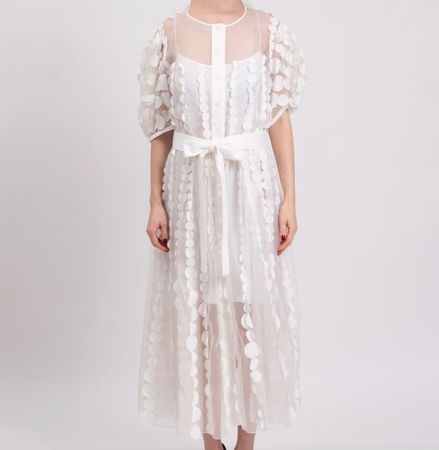 Caroline Herrera Seide Organza Kleid DE44 OP EUR 3.782,-