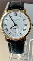 Frederique Constant Genève Uhr mit schwarzem Lederband