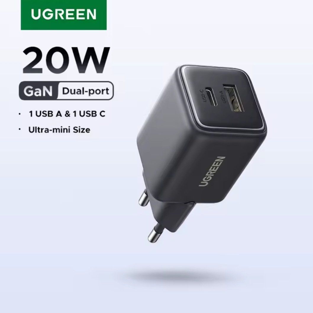 Ugreen Caricabatterie: USB-C & USB-A Netzteil / original UGREEN Ladegerät GAN 20W – Nuovo e nell'imballaggio originale da Uster venduto da -FPS- 1