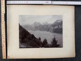 3 Fotos Urnersee UR Pilatusbahn OW Karton beidseitig bahn