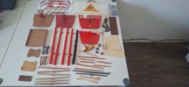 Set mit Segelschiff - Zubehör (Masten, Segel, Rahen, etc.)