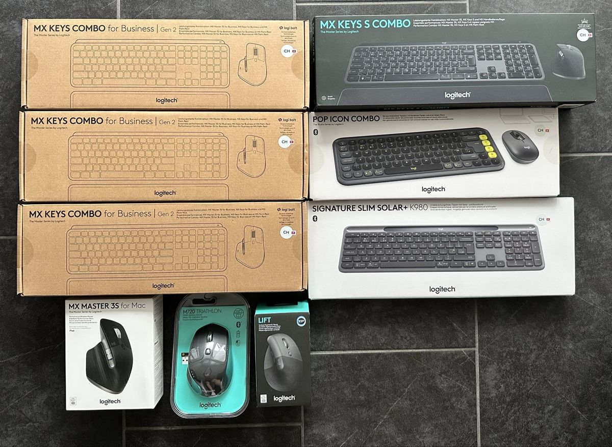 Logitech Tastiere: Mega - SET mit Logitech Artikeln – Nuovo e nell'imballaggio originale da Seuzach venduto da Seuzemer