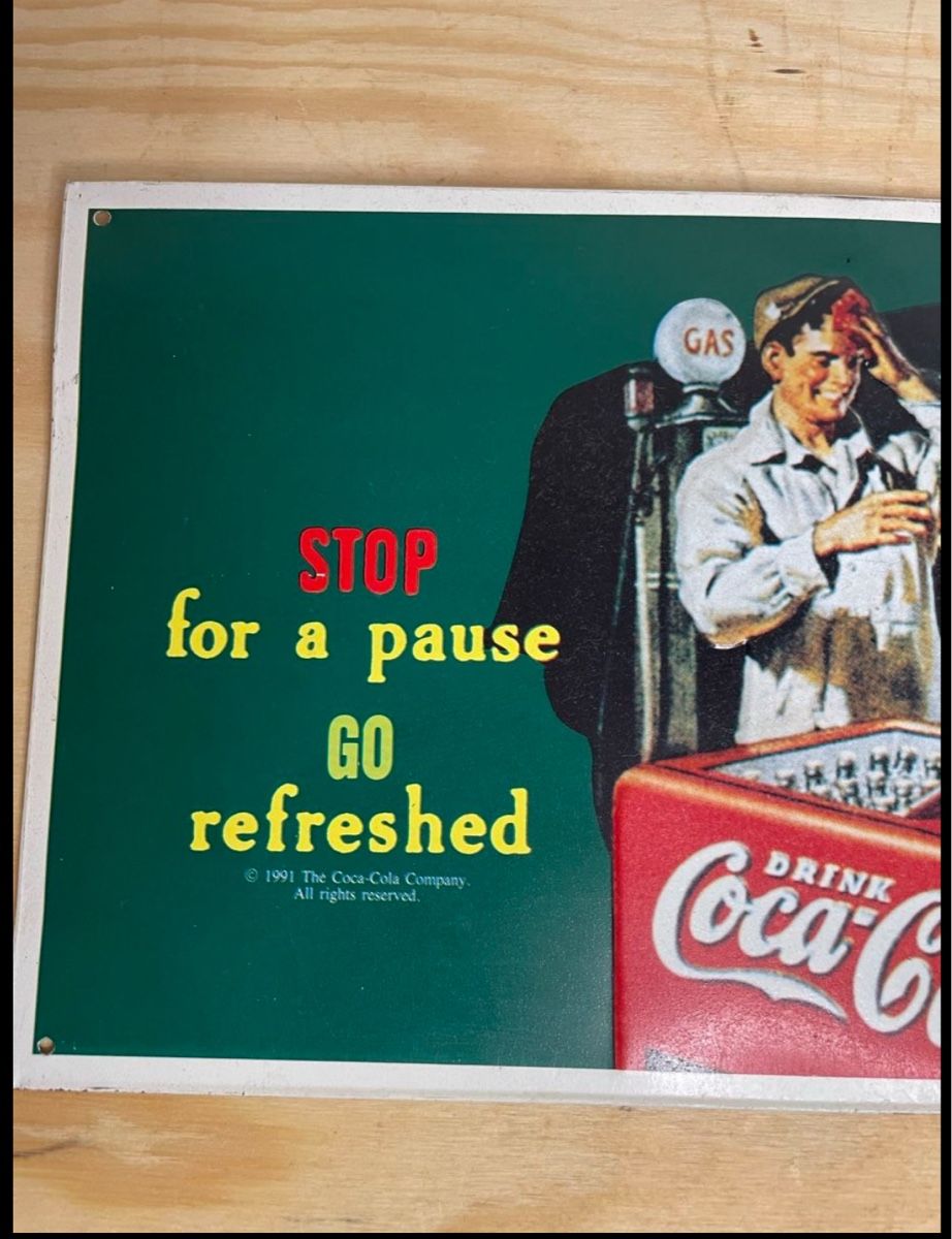Coca-Cola Insegne: Coca Cola Schild – Usato da Schliern b. Köniz venduto da Trebesch 1