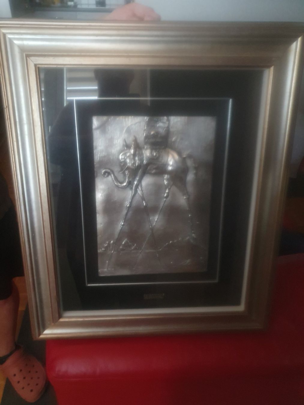 Dipinti: Éléphant spatial gravure sur argent encadré – Usato da Belmont-Lausanne venduto da MikeC