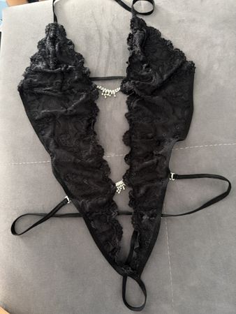 Unterwäsche M schwarz spitze
