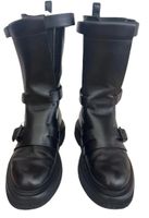 Max Mara Leder Stiefeletten, Wie NEU!  Schwarz, Grösse 39