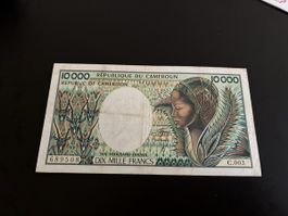 10000 Francs CONGO 1983 P.07