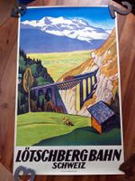 Original Werbeplakat der Lötschbergbahn (BLS)