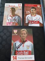 VfB Stuttgart - 3x handsignierte alte Karten