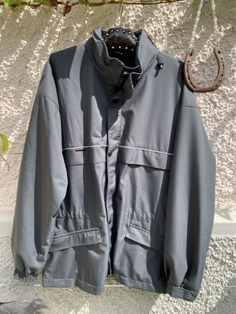 Wasserdichte Regenreitjacke, grau XL