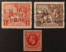 Großbritannien 1924 British Empire Exhibition 3V gest. o