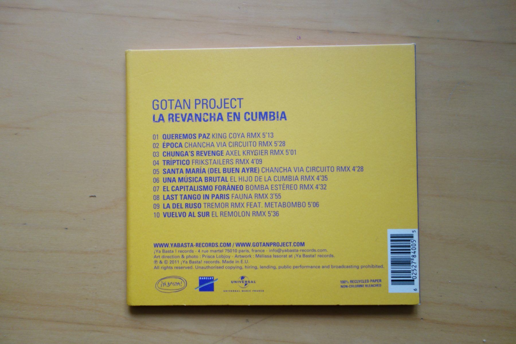 CD: Gotan Project - La Revancha en Cumbia – Usato da Romainmôtier venduto da Iguazu12 2