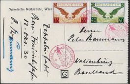 1930 AK ZEPPELIN BERN / BASEL F14-15 hochwertig top ab 1.-