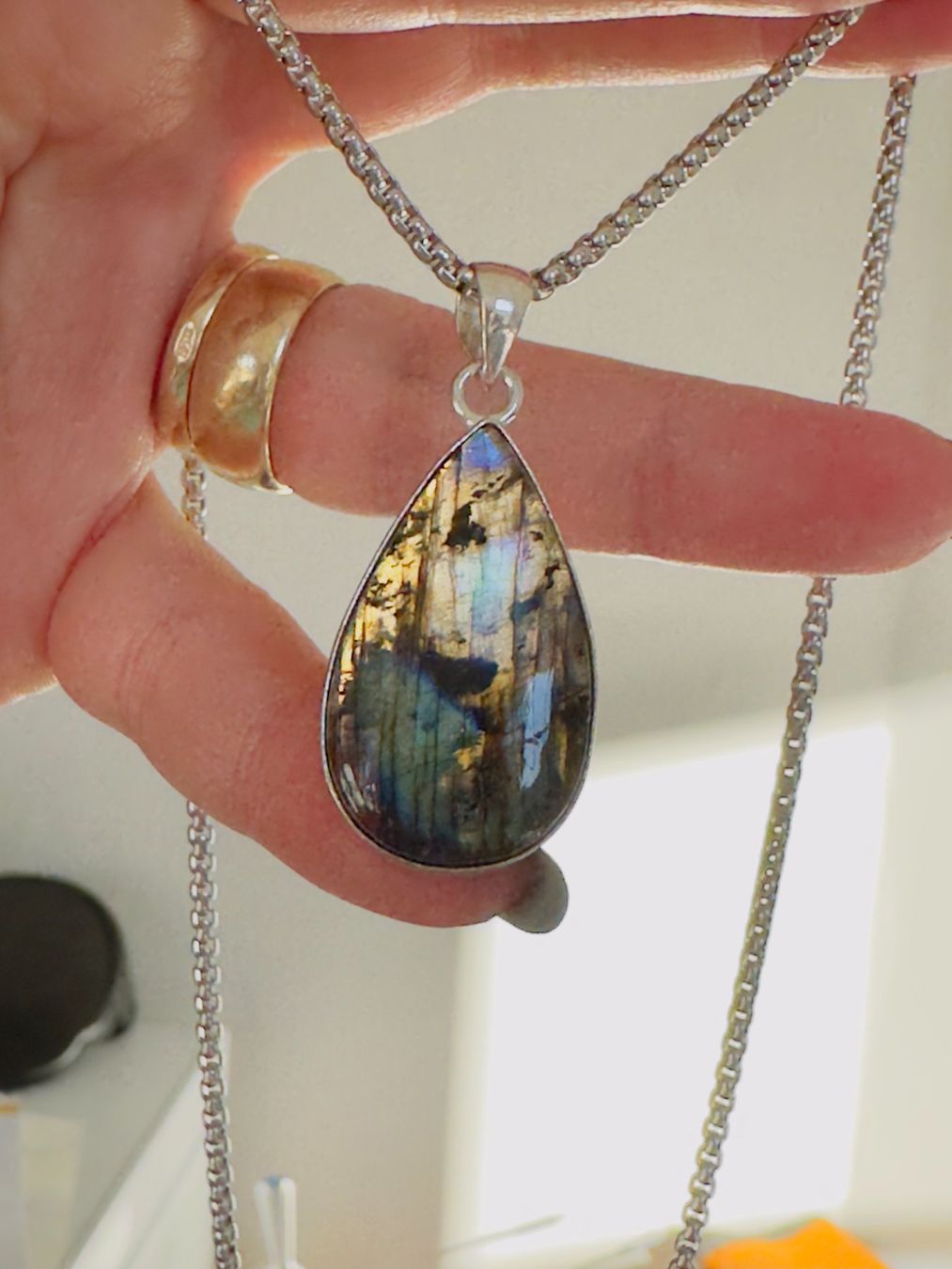Catenine: Labradorite necklace – Nuovo e nell'imballaggio originale da Genève venduto da AGBERG 3