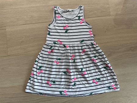 Robe marinière rayé avec cerises cherry 4-5-6 ans 110/116cm 