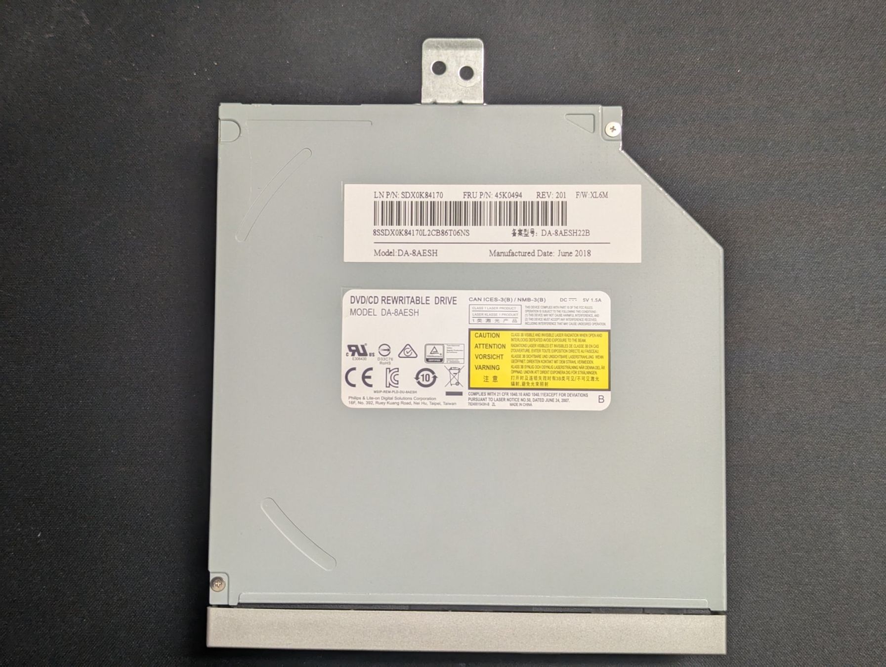PC: DVD/CD-RW Laufwerk DA-8AESH – Usato da Brugg AG venduto da swiss.sales.force 1