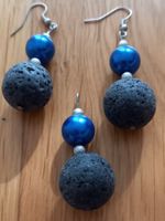 Unique lava Stone earrings with pendant