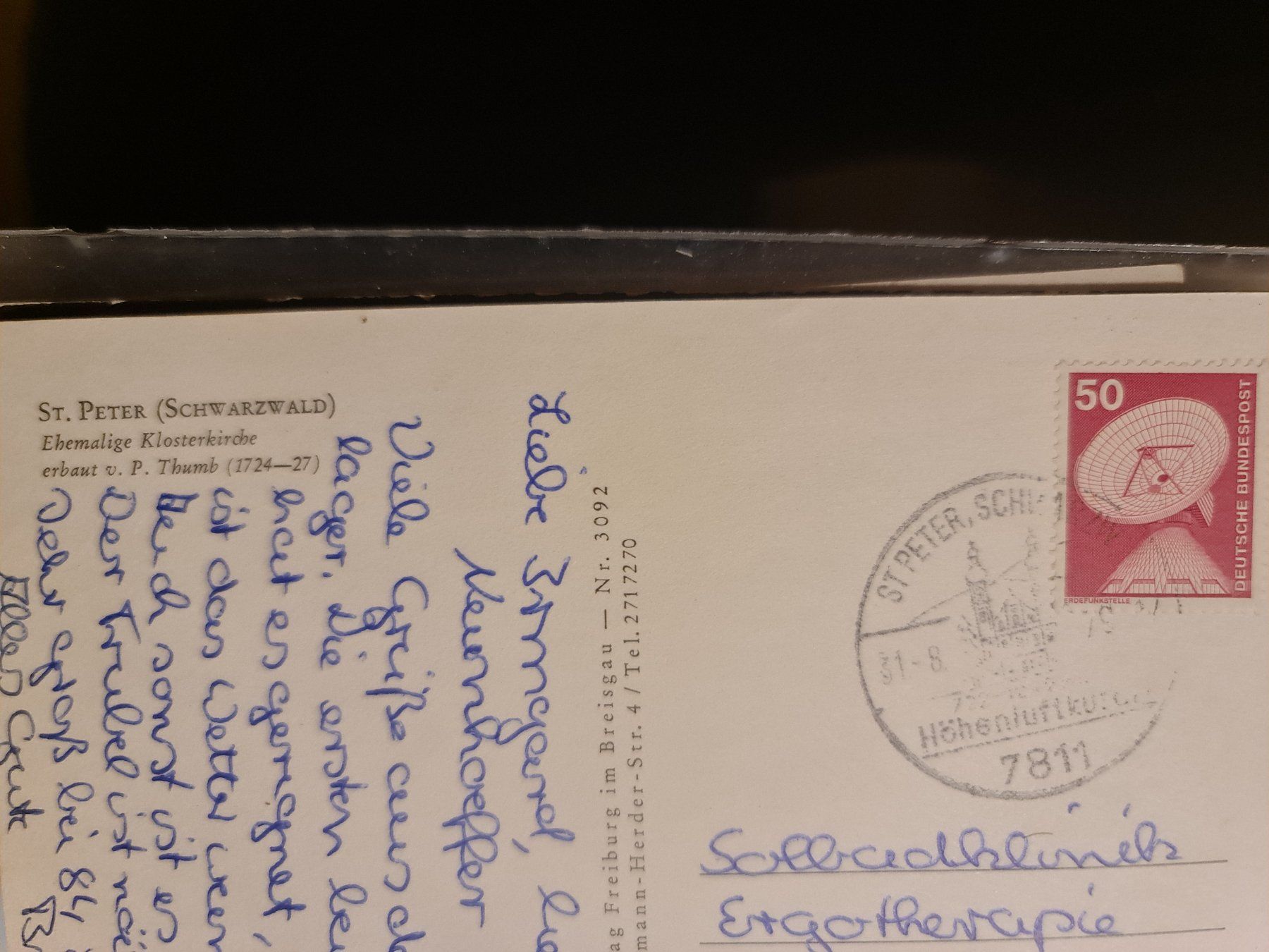 Cartoline postali: Alte Ansichtskarte St. Peter, Schwarzwald, Klosterkirche – Usato da Dintikon venduto da Vexi 1