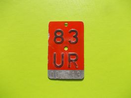 Velonummer / Fahrradnummer UR 83