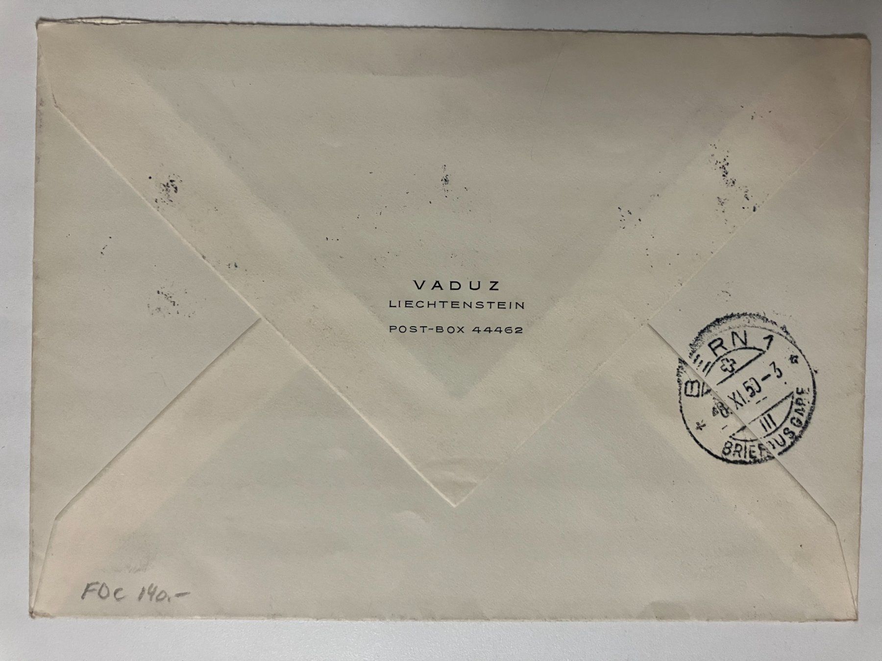 Tutti i francobolli: Dienstmarken 1950, Kat. 35-44, FDC, KP 140.-- – Usato da Würenlos venduto da Eulenpostuhu 1