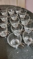 Espressotassen mit aus Glas mit Chrom, 14 Stueck☕️