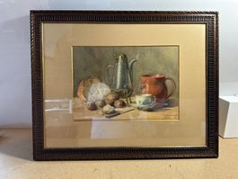 I. Weissenbach – Stillleben nach Albert Anker 1897 Aquarell