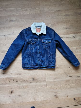 Levi's Jeansjacke mit Teddyfutter dunkelblau Grösse M