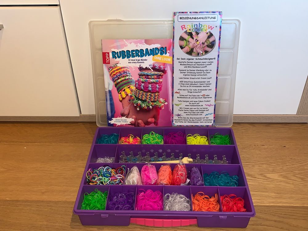 Rainbow Loom XL Organizer Box Lila + Gummibänder Kaufen auf Ricardo