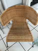 4 Rattan Stühle, Design Klassiker, Metallgestell, IKEA