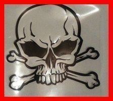 Totenkopf Aufkleber fürs Auto SCHWARZ Autosticker Emblem