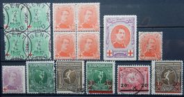 Belgien ex. Kat. 107-164 */gest. 1914/21 Kat. 91 Euro