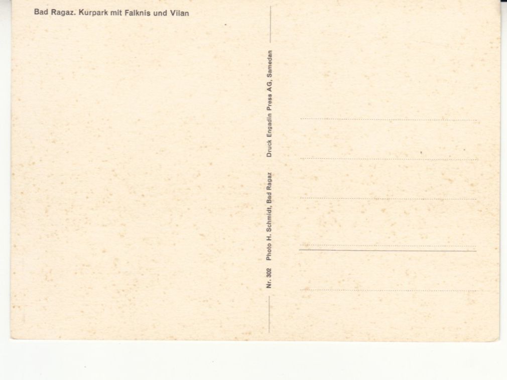 Cartoline postali: Bad Ragaz Kurpark ca. 1970 – Usato da Bürglen TG venduto da StampGraf 1