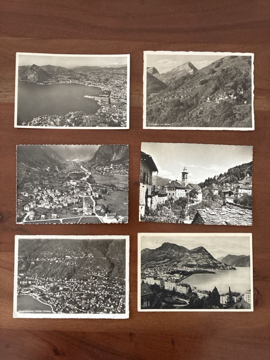 Cartoline postali: 12 Ansichtskarten diverse vom Ticino – Usato da Oftringen venduto da Cla.vD.74