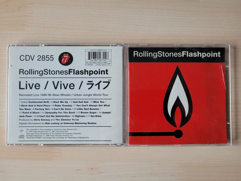 The Rolling Stones Flashpoint Live CD 1991 Kaufen auf Ricardo